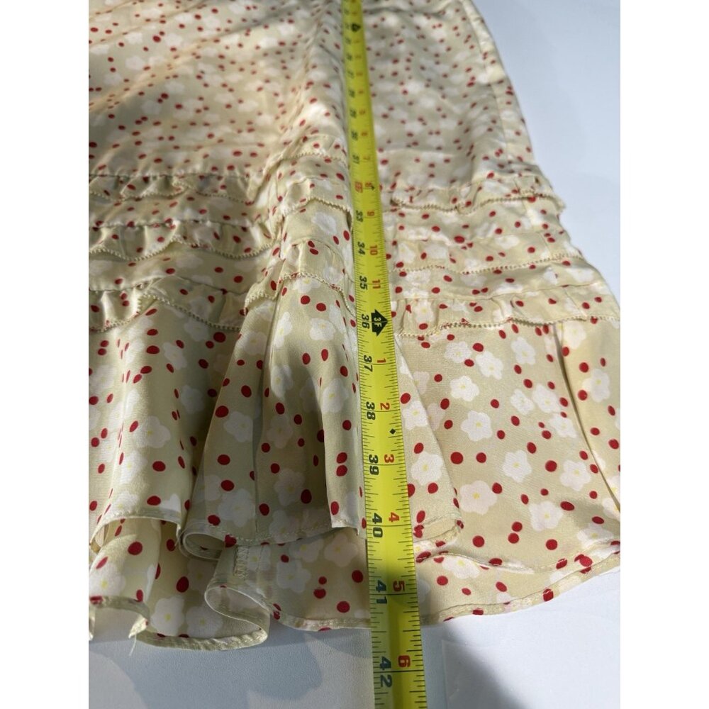 Anthropologie Odille Silk Dress Sz 6 Y2K Cherry Blossom Dress - Picture 7 of 7